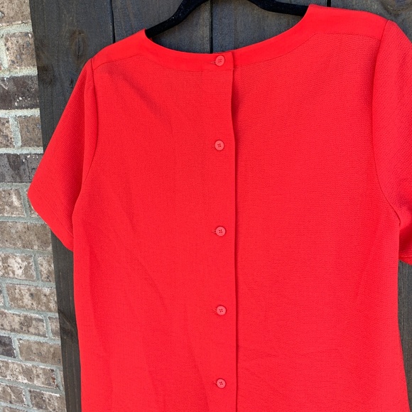 Madewell Red Industry Button Back Top Medium - Picture 4 of 6